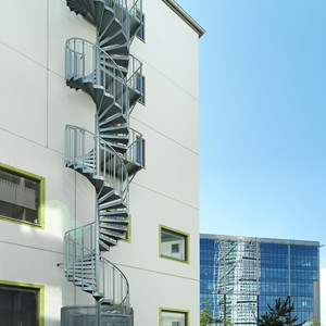 Spiraltrappor exteriört – Västra Hamnen Malmö