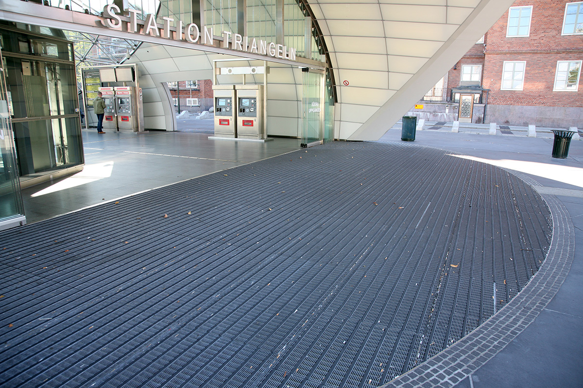 Gallerdurk – Entrégaller Triangeln, Citytunneln, Malmö.
