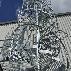 Spiraltrappor exteriört – Siemens Finspång