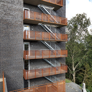 Raka trappor exteriört – Raka trappor. Chalmers Studentbostäder Göteborg