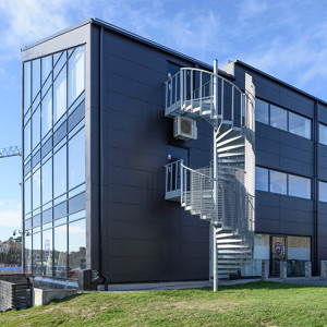 Spiraltrappor exteriört – Vasakronan Lund