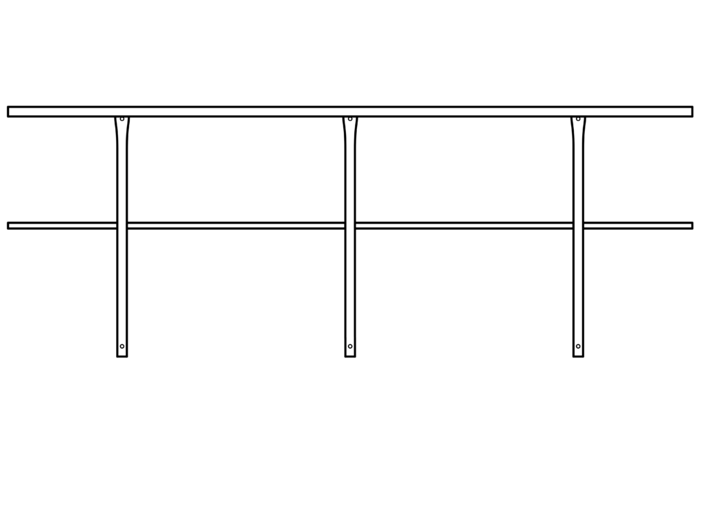 Räckesmodul Toppmontage